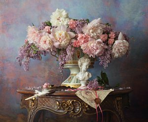 Romantisch bloemstilleven door Andrey Morozov