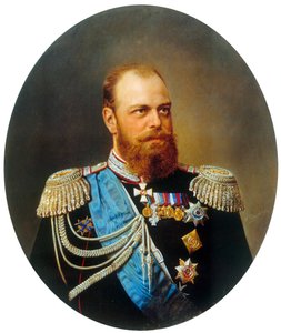 Portret van keizer Alexander III, 19e eeuw door Andrey Nikolayevich Shilder