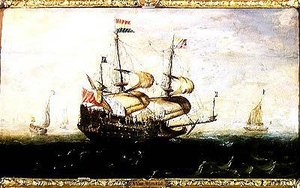 Een Nederlands Oorlogsschip door Andries van Eertvelt