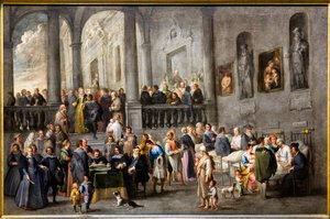 Bijstaan van zieken, rond 1640 (olieverf op doek) door Andries van & Wael Cornelis de (1592 1667) Eertvelt