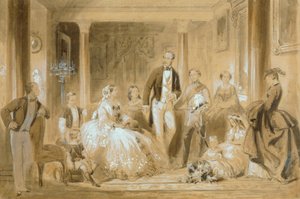 Koninklijke Familie in de Eetkamer van Osborne House