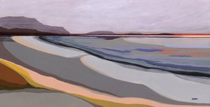 Rustige abstracte kust door Angela Seear