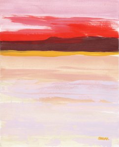 Levendige abstracte horizon door Angela Seear
