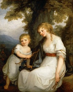 Portret van Barbara Juliane von Krüdener 1764-1824 met haar zoon Paul