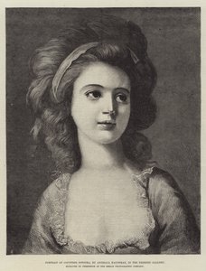 Portret van Gravin Potocka, in de Dresden Gallery door Angelica Kauffmann