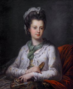 Portret van Elizabeth Kerr, geboren Fortescue, markiezin van Lothian door Angelica Kauffmann
