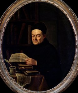 Portret van Giovanni Battista Martini (Padre Martini) (1706-1784). Schilderij door Angelo Crescimbeni. 18e eeuw. Bologna, civico Museo door Angelo Crescimbeni