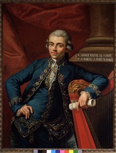 Portret van Duitse componist en harpist Philip Joseph Hinner (1754-na 1805)