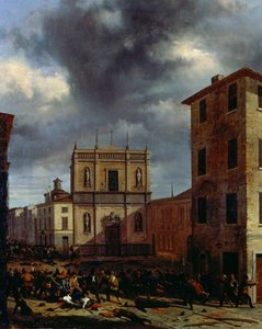 De tien dagen van Brescia, door Angelo Inganni (1807-1880)