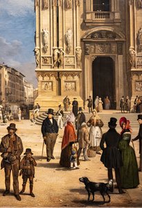 Uitzicht op de Duomo met de Coperto van Figini (detail)
