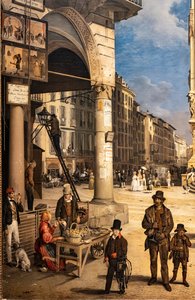 Uitzicht op de Duomo met de Coperto van Figini (detail)