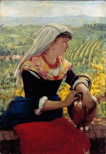 Portret van zijn vrouw in Monferrato-kleding