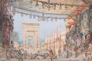 Decorontwerp voor de opera Aida door Giuseppe Verdi, 1923