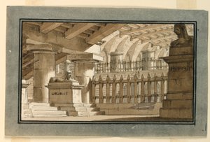 Decorontwerp, Egyptische Gevangenis door Angelo Toselli