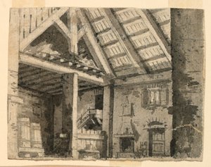 Toneelontwerp, interieur van een landelijke woning