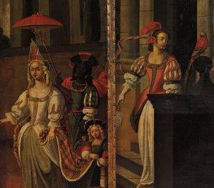 Vierdelig dubbelzijdig scherm, c.1700 door Anglo Flemish School
