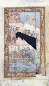 Het Wonder van de Gadarenen in de stijl van een stripverhaal, ca. 1000 AD