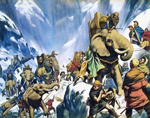 Hannibal steekt de Alpen over