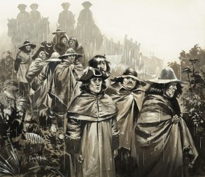 Mannen in de regen