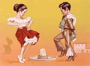 Mexicaanse kinderen in hun nationale klederdracht
