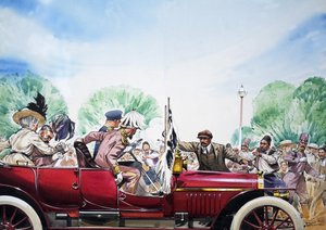 Het uitbreken van de Eerste Wereldoorlog, illustratie uit 