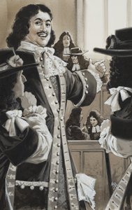 Peter de Grote (1672-1725) aan het Hof (gouache op papier)