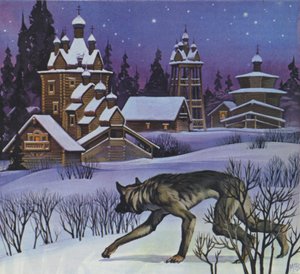 Weerwolven (kleurenlitho)