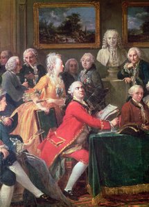 Een Soirée bij Madame Geoffrin (detail), 1755
