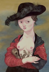 Portret van een dame met een Titi, 2016 door Anita Kunz