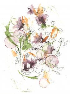 Abstracte aquarelbloemen