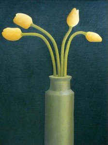 Vier gele tulpen, 1982 door Anna Phillips