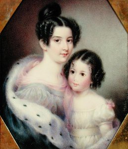 Mevrouw Charles Alexander Clinton (Ann Hone) en haar dochter