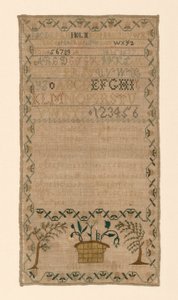 Sampler, Verenigde Staten, 19e eeuw door Ann Morris