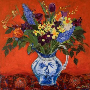 Lentebloemen op Rood, 2017