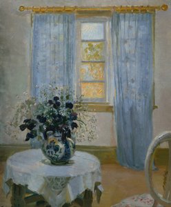 Interieur met Clematis (bloem)