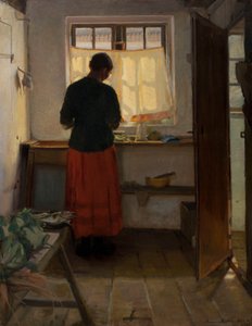 De dienstmeid in de keuken
