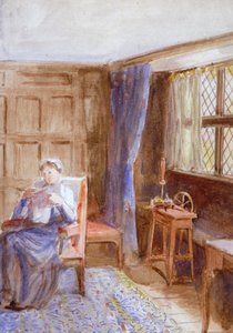 Vrouw die een brief leest, ca. 1864-1930 door Anna Lea Merritt
