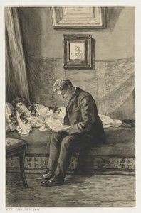 Jongeman leest meisje voor door Anna Maria Kruijff