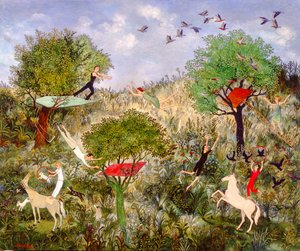 Oefening baart kunst, 2010 (acryl) door Anna Pugh