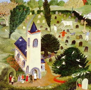 Verdwaald vee, 2007 (acryl) door Anna Pugh