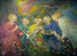 Het licht van hemelse werelden, 2019 (olieverf op Belgisch linnen) door Annael Anelia Pavlova