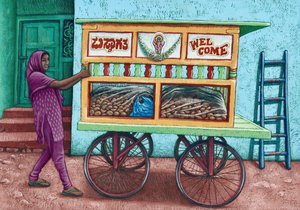 Straatverkoper, India, 2019 door Annalisa Morrocco