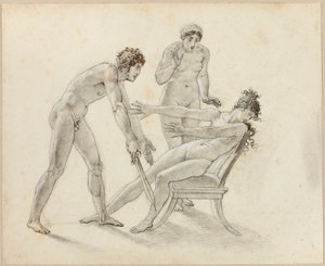 Hermione Wijst Orestes Af door Anne-Louis Girodet de Roucy-Trioson
