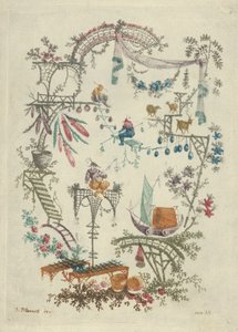Chinoiserie uit Nouvelle Suite de Cahiers Arabesques Chinois door Anne Allen