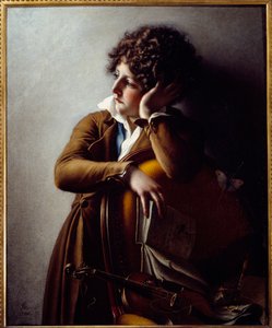 Portret van jonge Romainville Trioson, zoon van Dr. Benoit Francois Trioson. Schilderij door Anne Louis Girodet de Roucy-Trioson door Anne Louis Girodet de Roucy Trioson