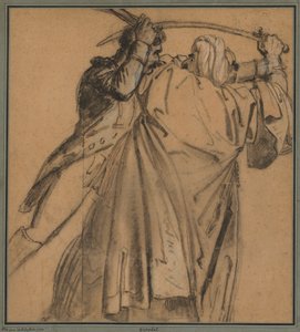 Twee Arabieren, voor De Opstand van Caïro door Anne Louis Girodet de Roucy Trioson