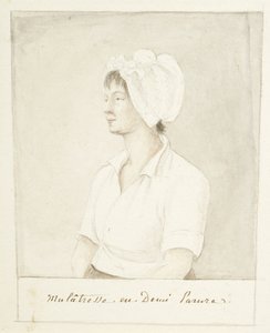Portret van een mulattin door Anne Marguerite Hyde de Neuville