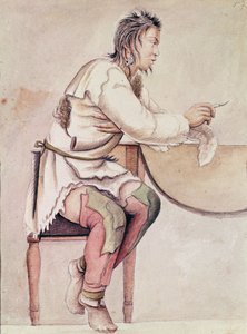 Portret van een Indiaan (Red Jacket) door Anne Marguerite Hyde de Neuville
