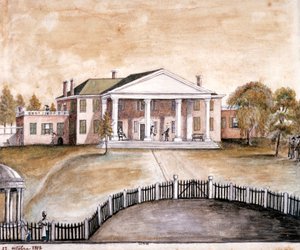 Huis van president James Madison in Montpelier, Virginia door Anne Marguerite Hyde de Neuville