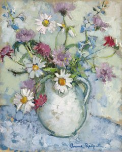 Zomerbloemen in een kan door Anne Redpath